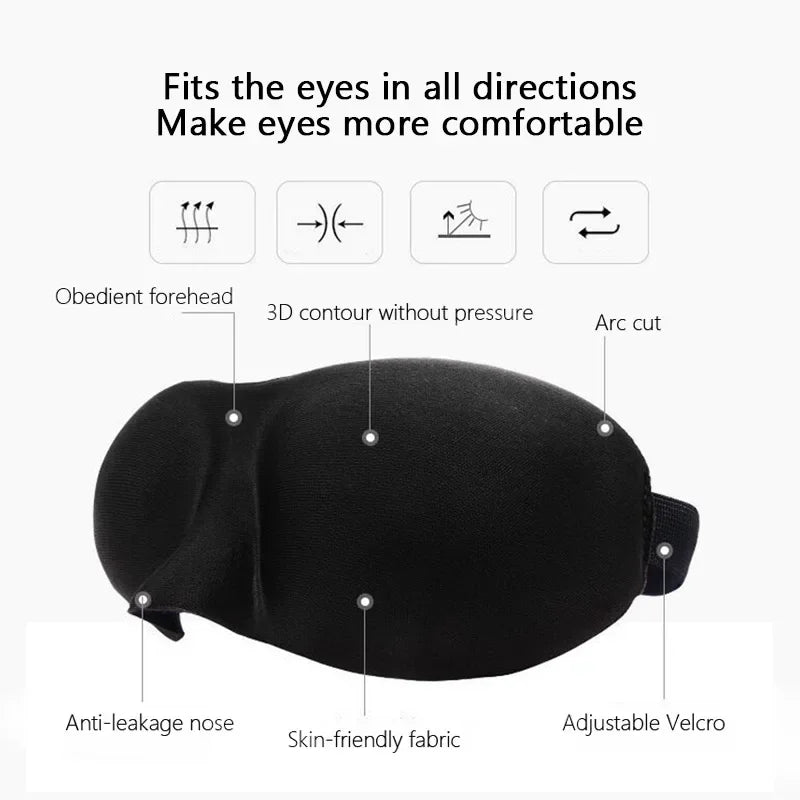 Eye Mask for Sleeping 3D Contoured Cup Sleep Mask Blindfold Concave Molded Night Sleep Mask Block Out Light with Women Men